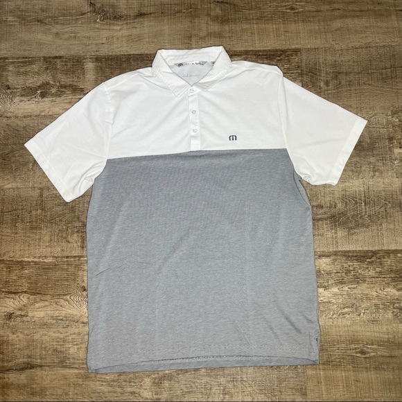 Lot of 2 Travis Mathew Mens Size XL Polo Golf Shirt White And Gray - Picture 7 of 11